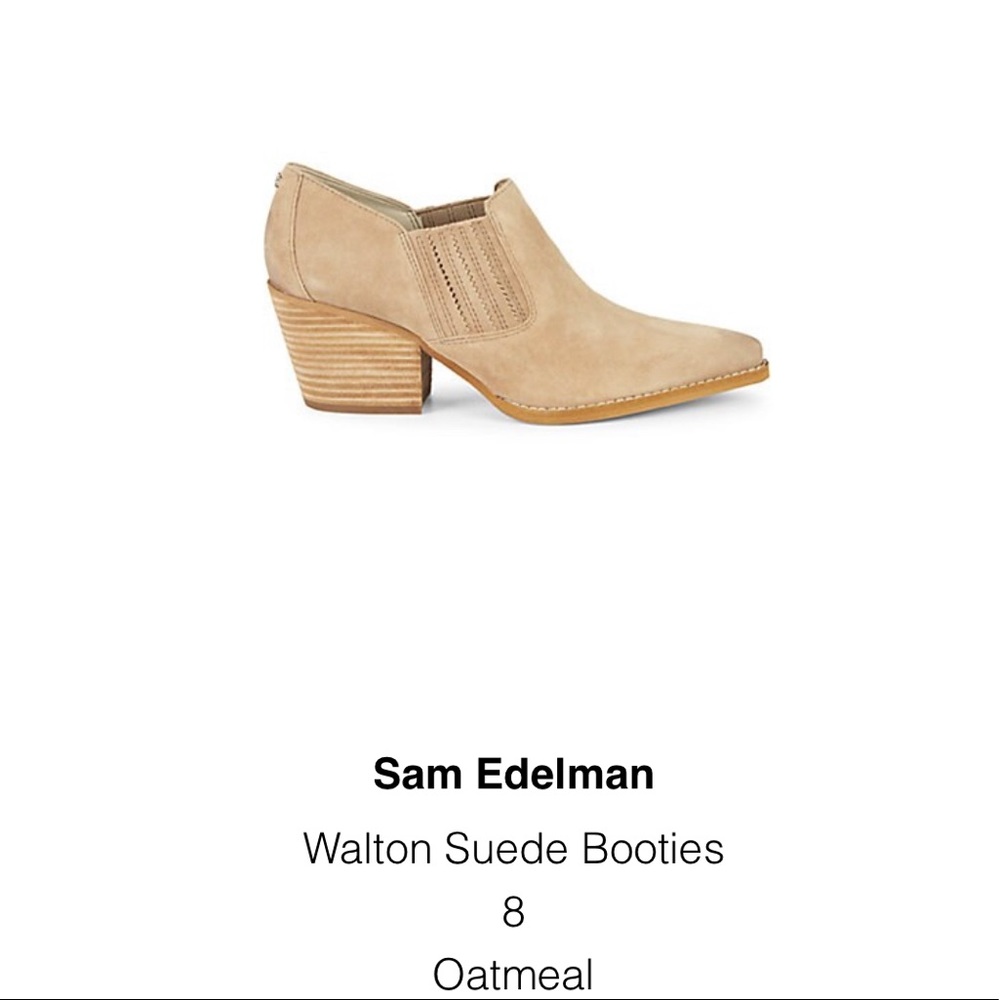Sam Edelman Walton 8/38 Suede Taupe booties